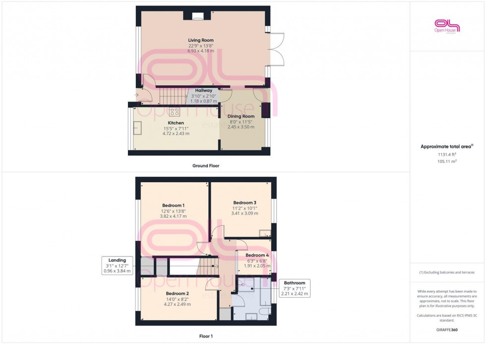 Floorplan for Dorothy Avenue North, Peacehaven