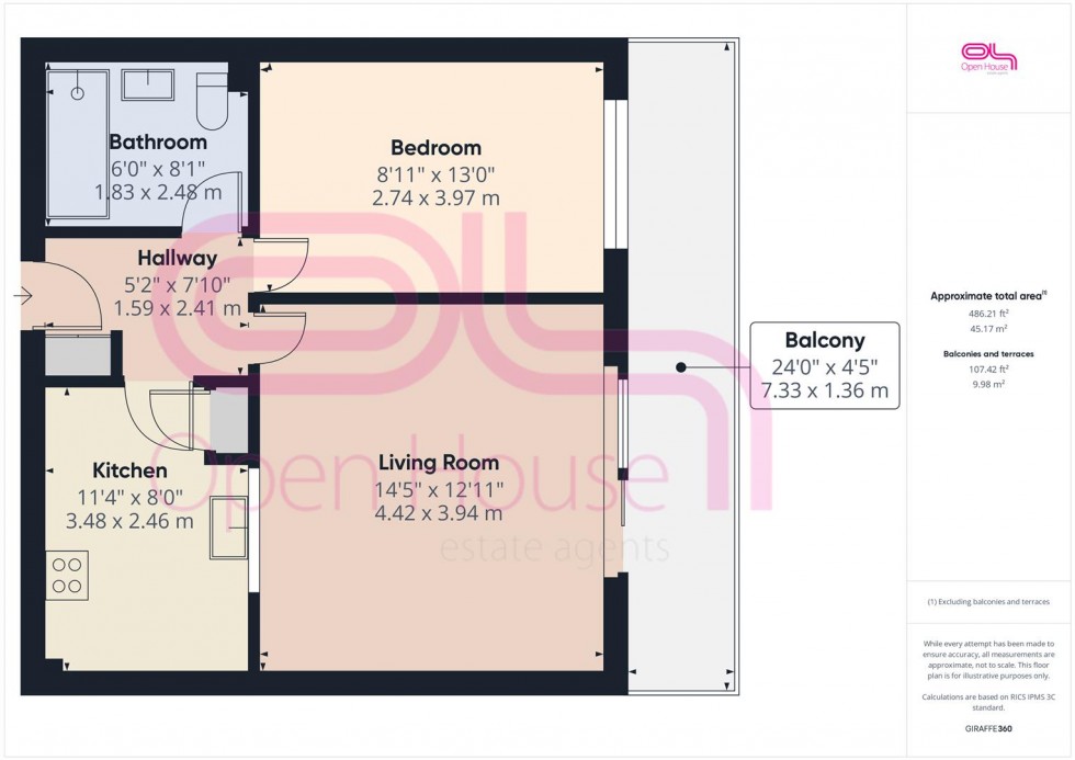 Floorplan for South Coast Road, Peacehaven