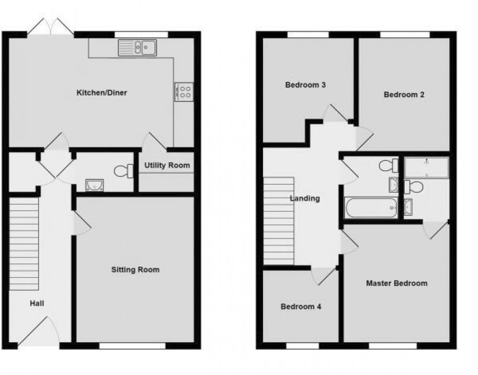 Floorplan for St Edmunds Drive, Elmswell, Bury St Edmunds, IP30