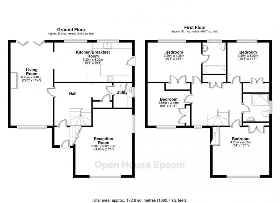 Floorplan for Boundary Way, Croydon