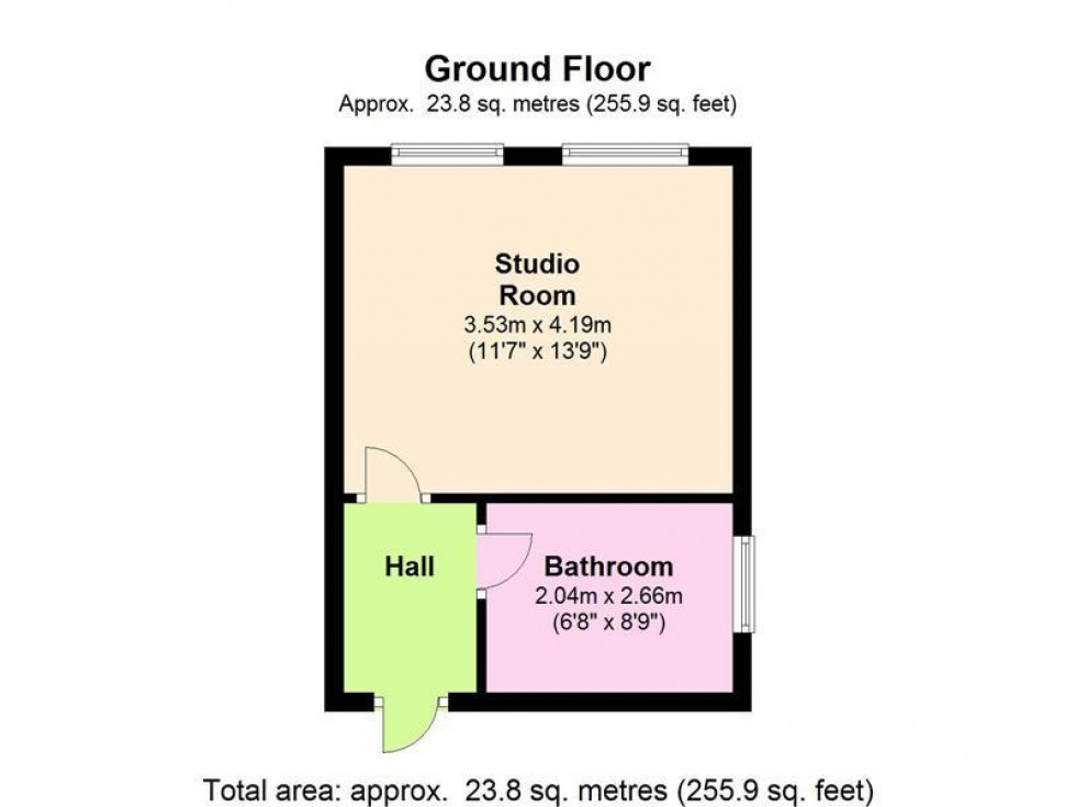 Floorplan for F2 114 downview rd, Worthing