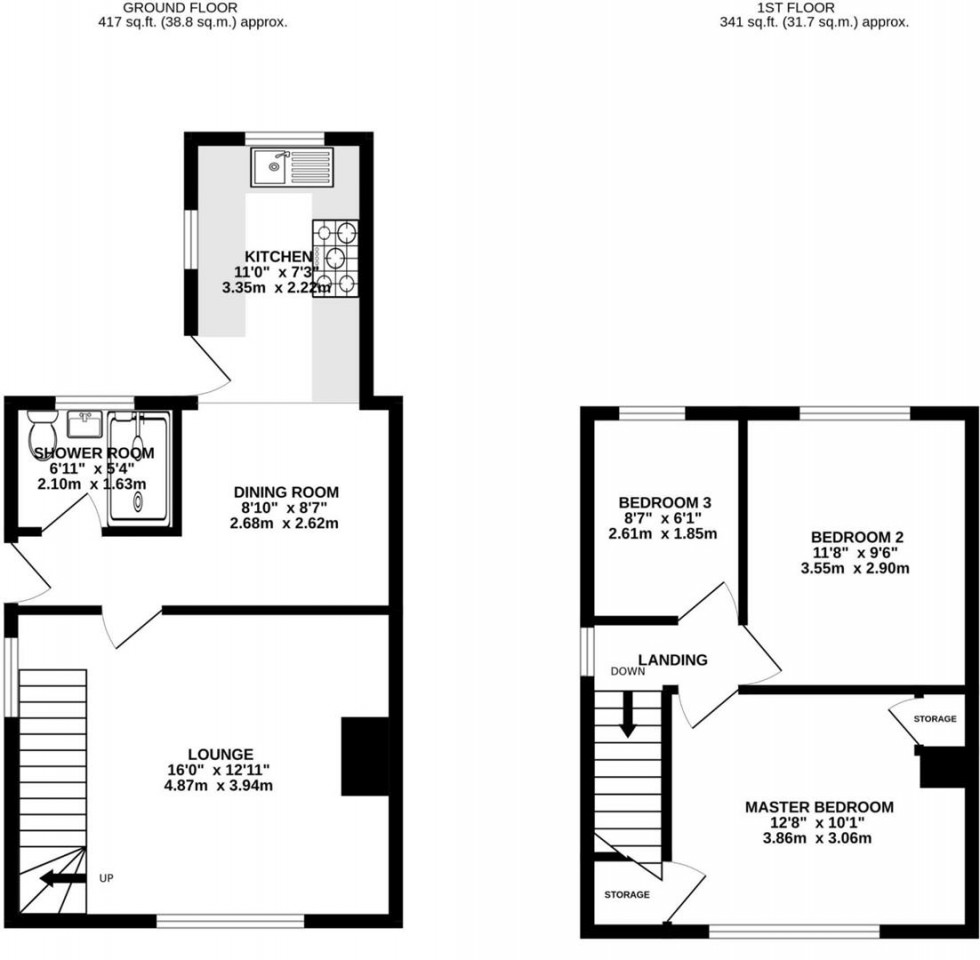 Floorplan for Ashbourne Drive, Castle Gresley