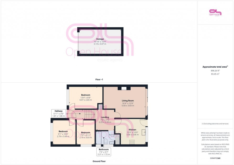 Floorplan for Valley Close, Newhaven