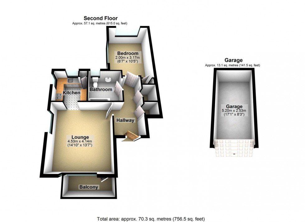 Floorplan for Sussex Court, Tennyson Road