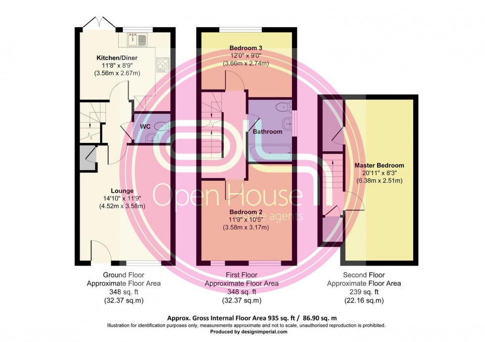 Floorplan for Malin Close, Burton-On-Trent