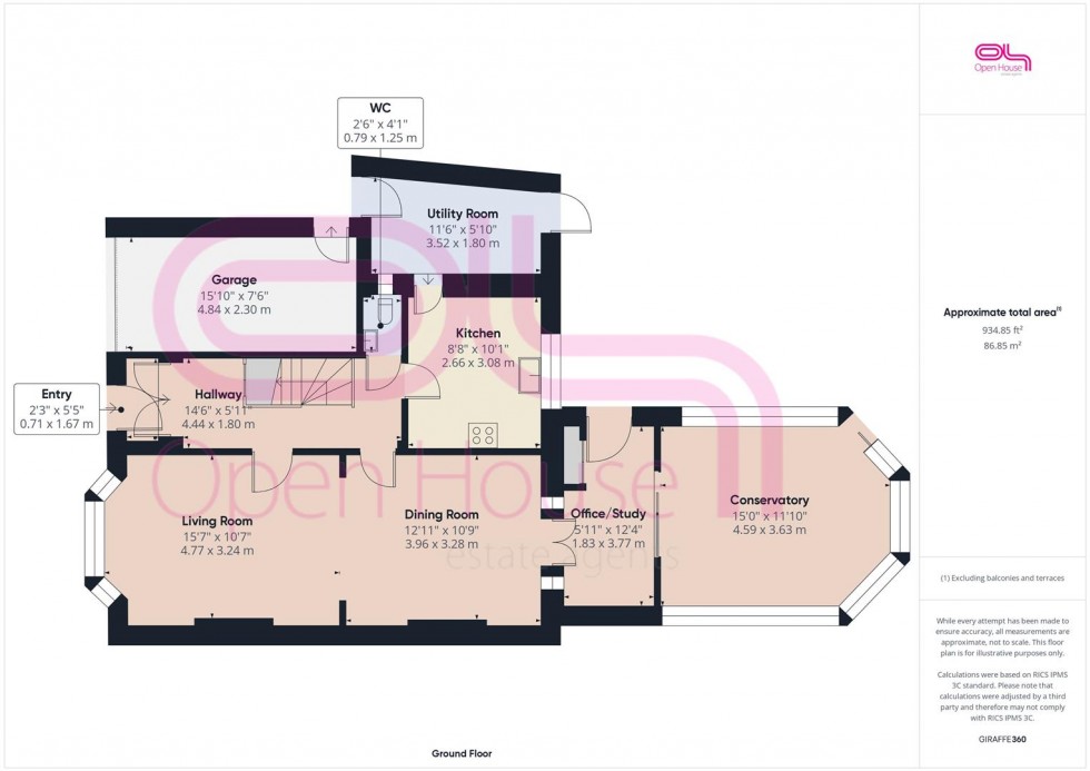 Floorplan for Crowborough Road, Saltdean, Brighton