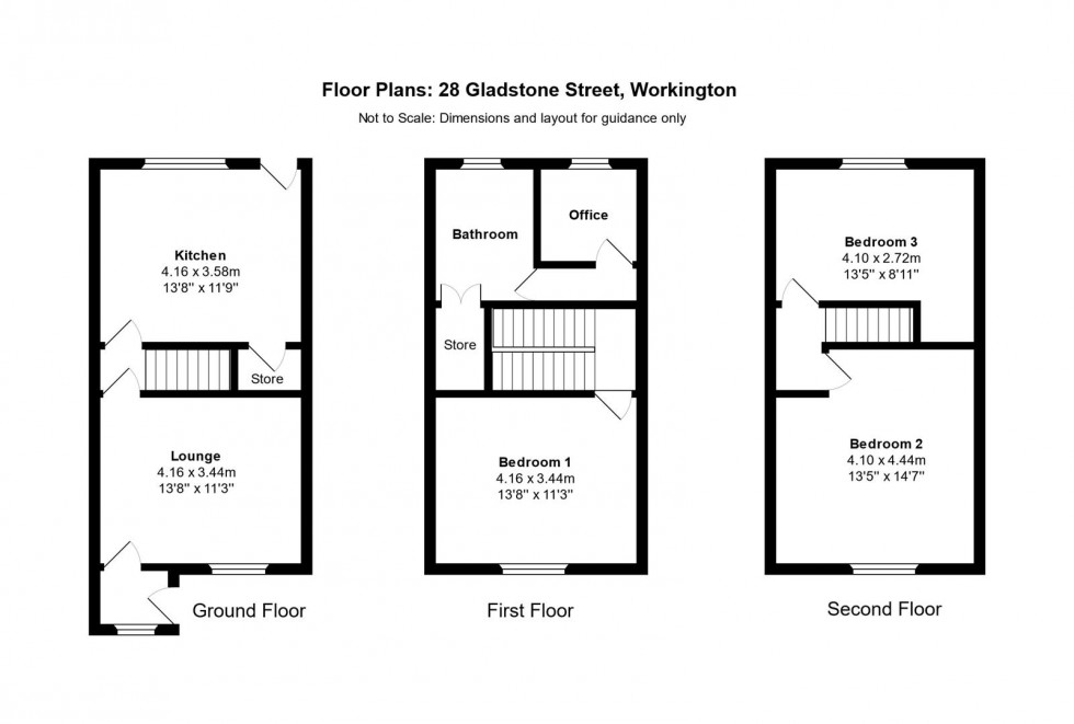 Floorplan for Gladstone Street, Workington