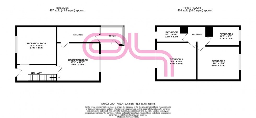 Floorplan for Oakworth Road, Keighley