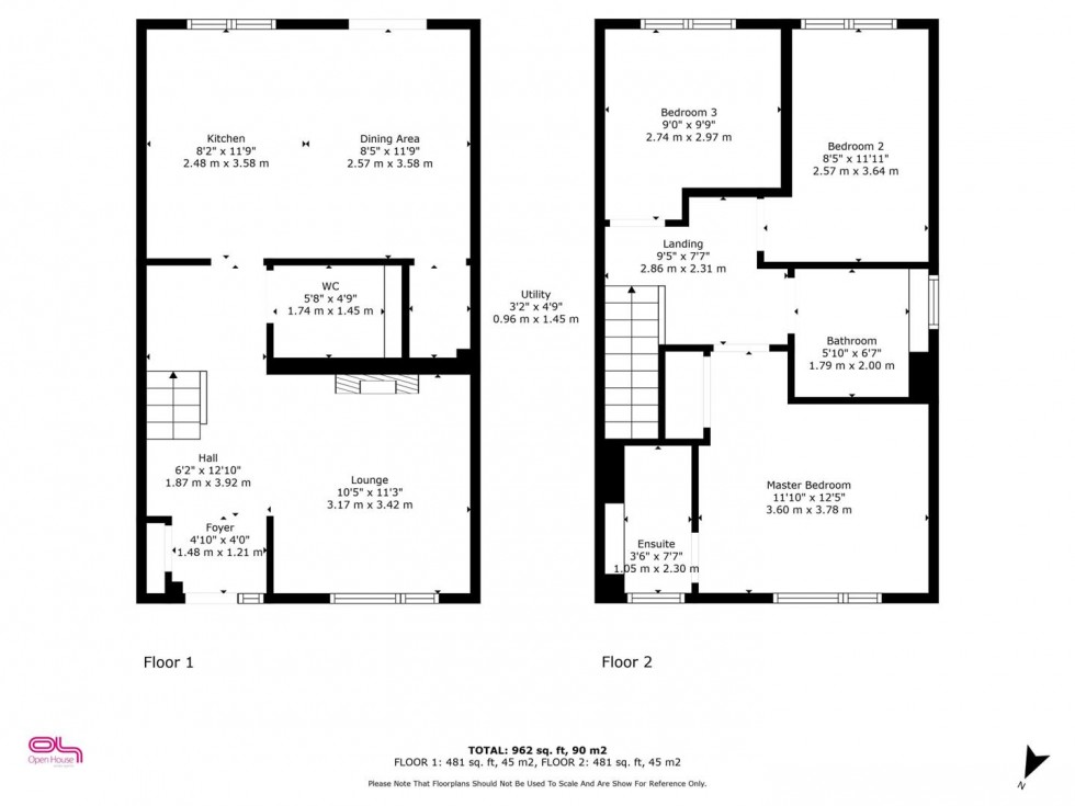 Floorplan for Rivendell Close, Church Gresley