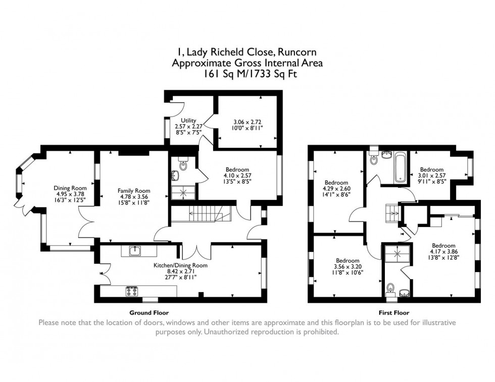 Floorplan for Lady Richeld Close, Runcorn