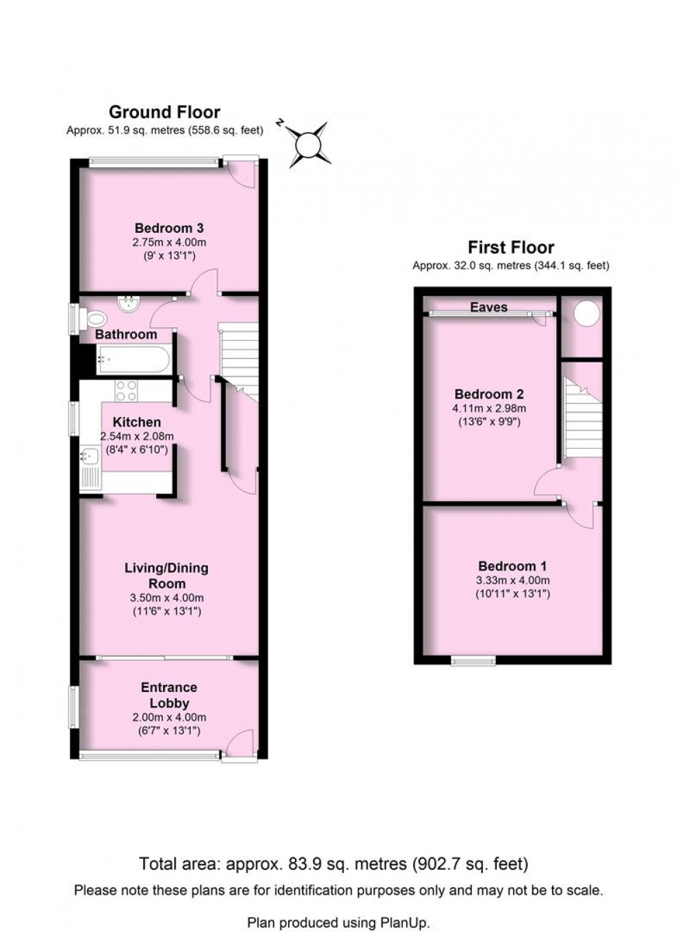 Floorplan for St Leonards Close, Denton, Newhaven