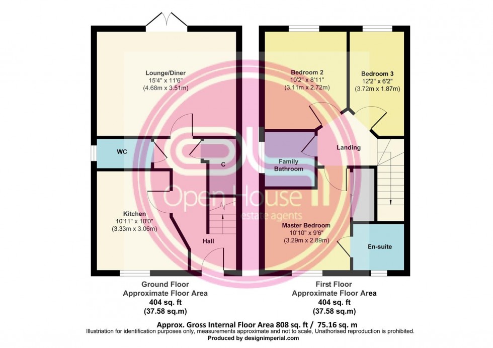 Floorplan for Lamplight Way, Castle Gresley, Swadlincote