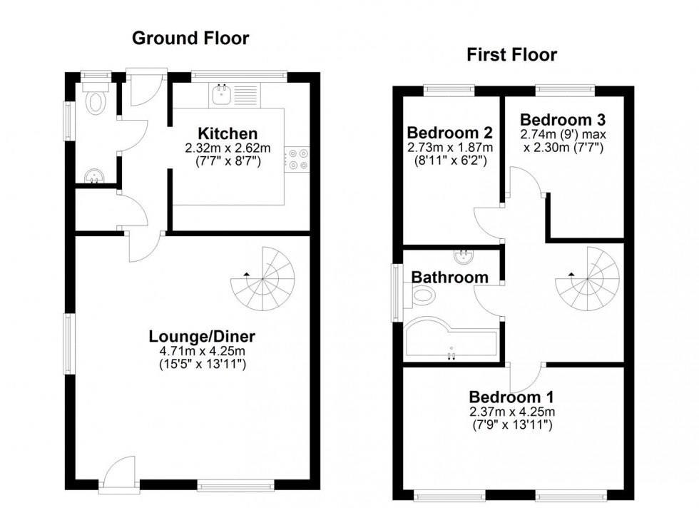 Floorplan for Bickford Close, Barrs Court