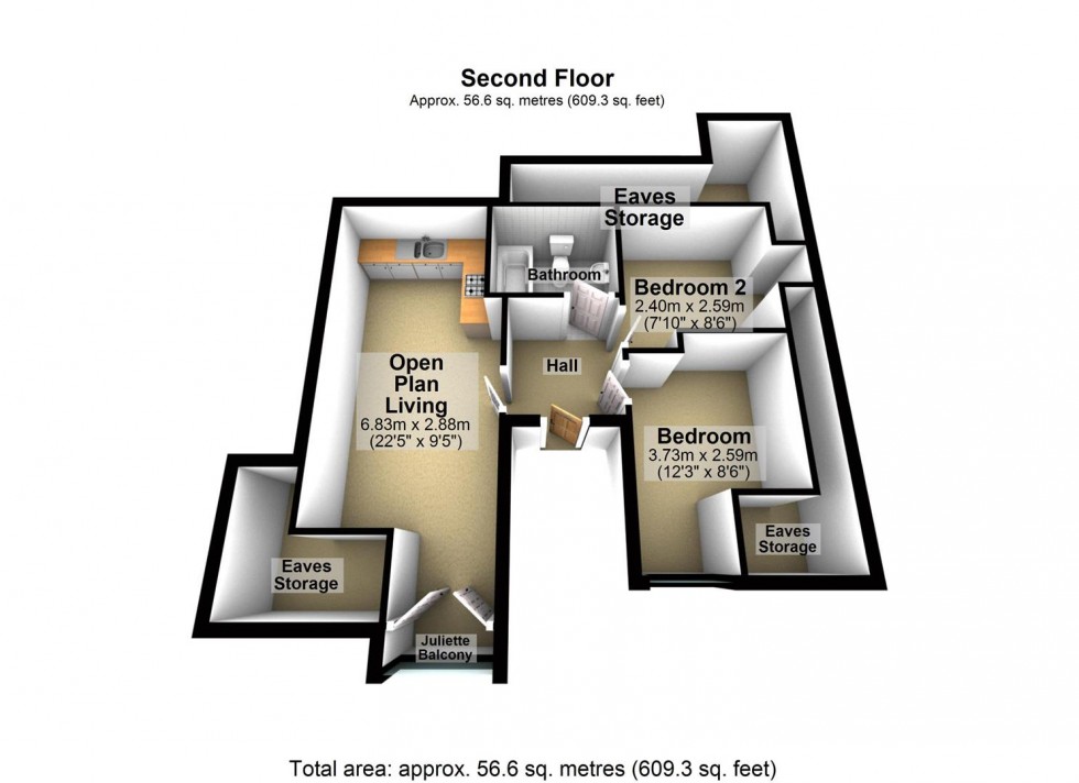 Floorplan for Queens Road, Worthing